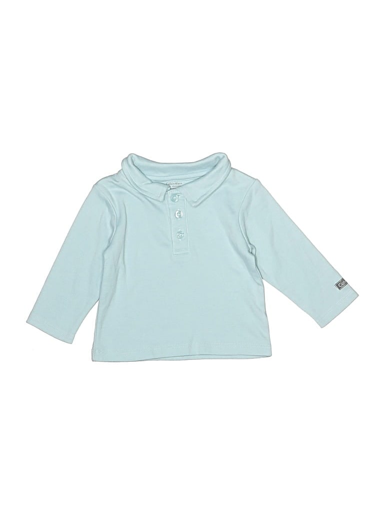 Pre-owned Calvin Klein Babies' Long Sleeve Top Teal Tops
