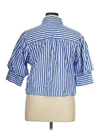 Zara 3/4 Sleeve Button-Down Shirt (view 2)