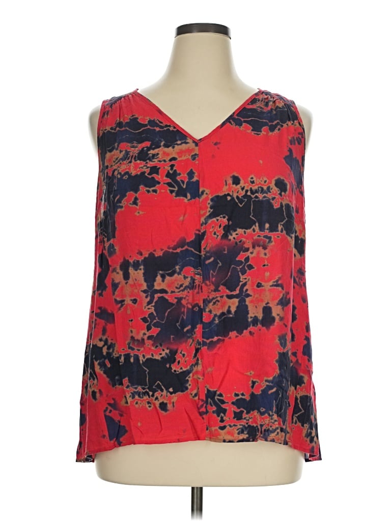 Pre-owned Kenar Sleeveless Blouse In Red