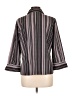 Elementz Stripes Black 3/4 Sleeve Blouse Size L - photo 2