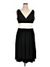 AGB Color Block Black Casual Dress Size 16 - photo 1