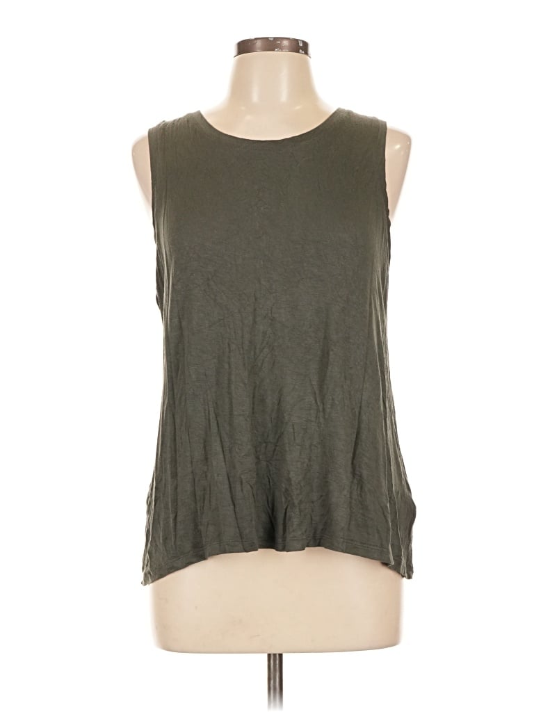 Pre-owned Halogen Sleeveless T-shirt In Green