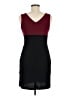 En Focus Studio Color Block Burgundy Cocktail Dress Size 8 - photo 2