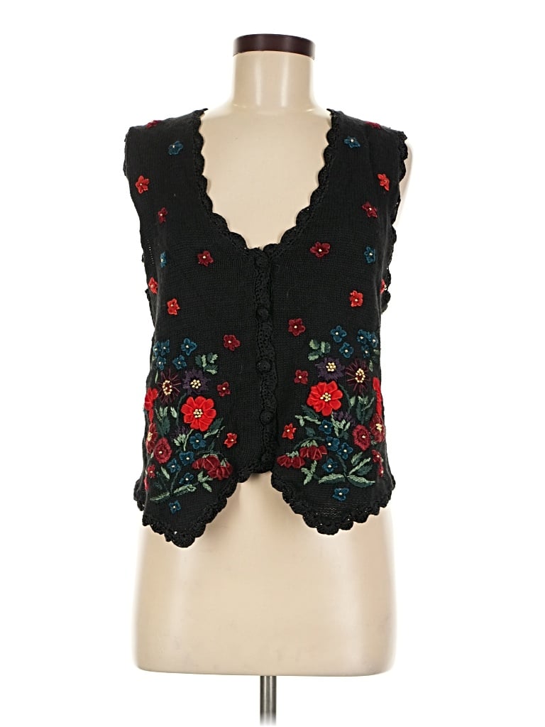 Pre-owned Erika Sweater Vest In Black