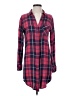 Rails 100% Rayon Plaid Red Long Sleeve Button-Down Shirt Size XS - photo 1