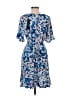 BCBGMAXAZRIA Print Blue Cocktail Dress Size M - photo 2