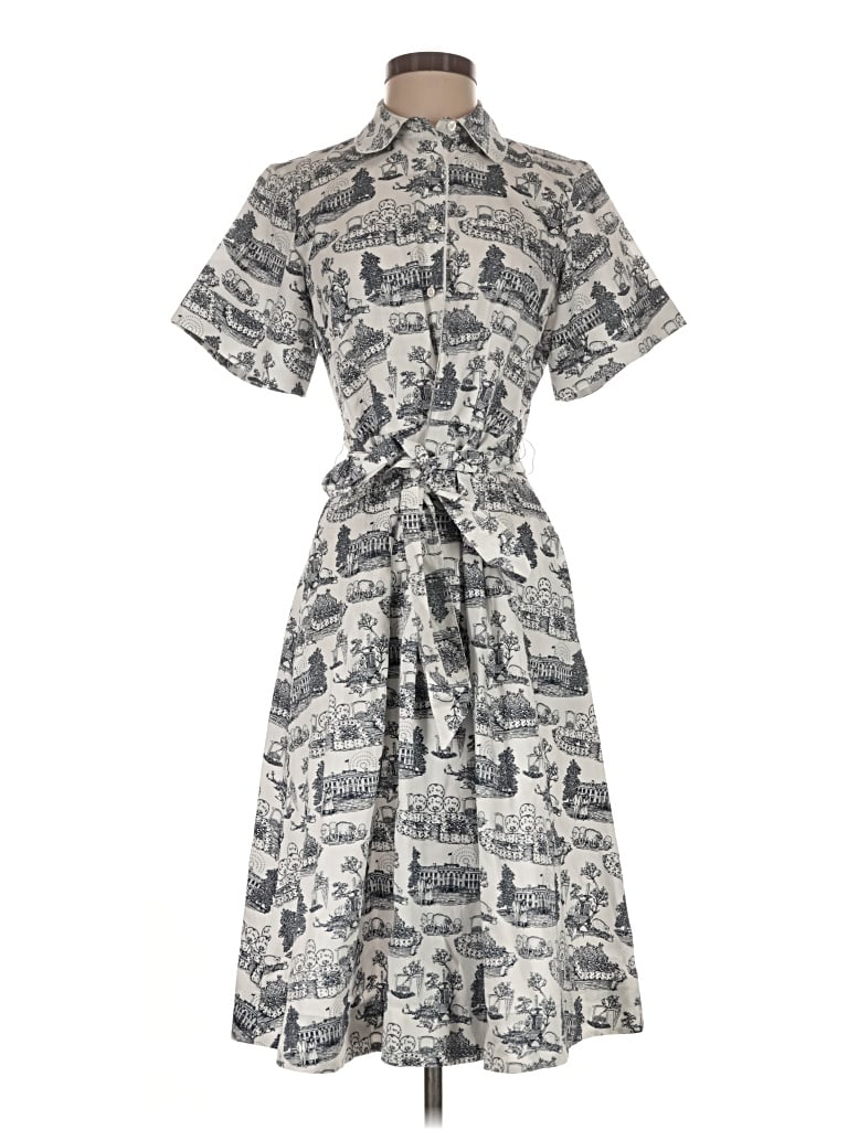 Pre-owned Brooks Brothers Casual Dress In Gray