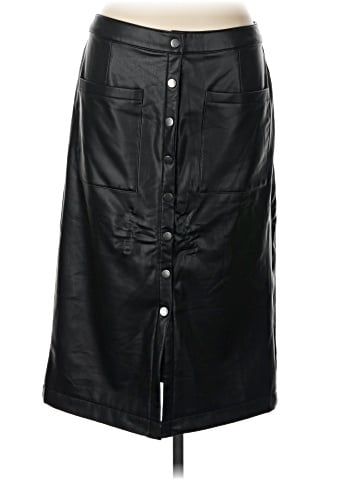 Nicole Miller Faux Leather Skirt (view 1)