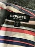 Express Stripes Ivory Long Sleeve Button-Down Shirt Size M - photo 7