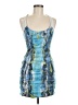 Nicole Miller Print Blue Cocktail Dress Size 6 - photo 1