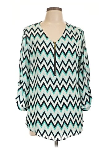Roz & Ali 3/4 Sleeve Blouse (view 1)