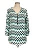 Roz & Ali 100% Polyester Teal 3/4 Sleeve Blouse Size L - photo 1