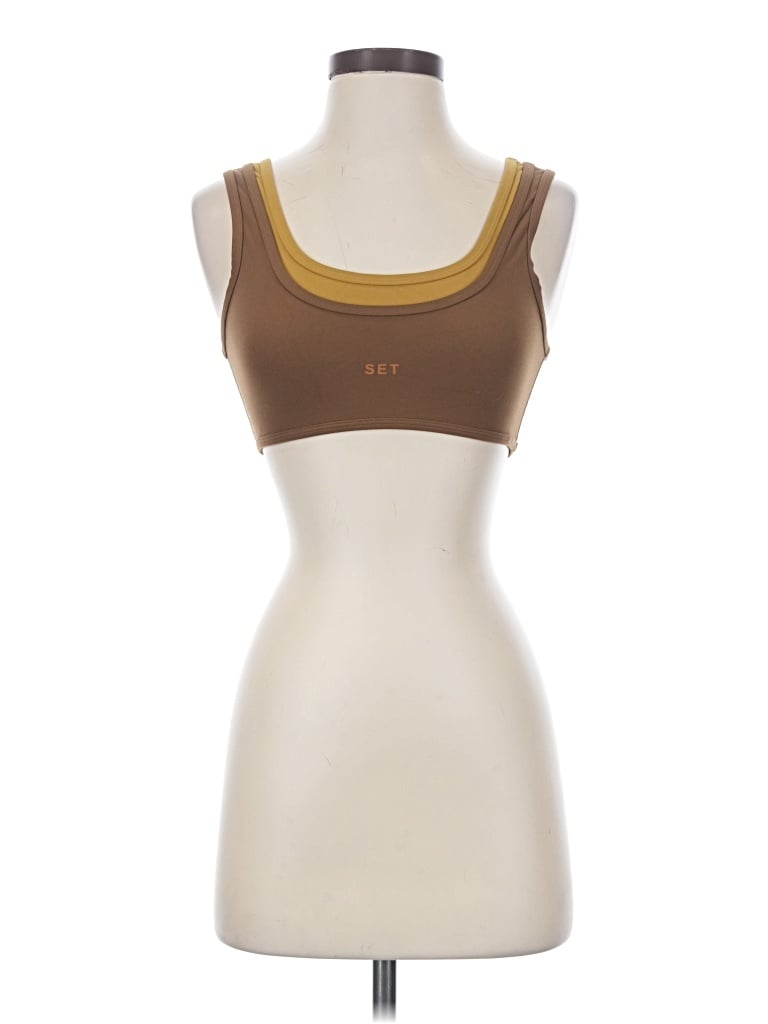 Pre-owned Set Active Sports Bra In Brown