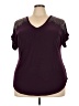 Perseption Concept Burgundy Short Sleeve Top Size 3X - photo 1