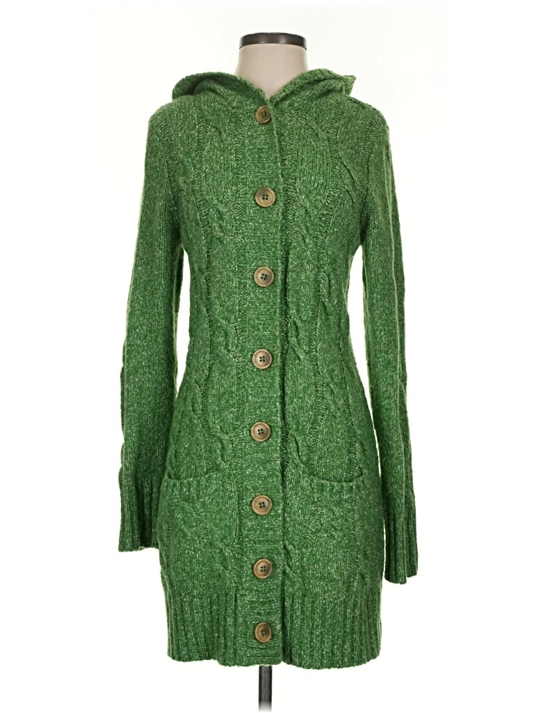 Pre-owned L.l.bean Cardigan Sweater In Green