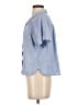 Sessun Blue Short Sleeve Blouse Size S - photo 5