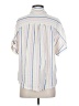 Splendid Stripes White Short Sleeve Button-Down Shirt Size S - photo 2