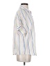 Splendid Stripes White Short Sleeve Button-Down Shirt Size S - photo 4