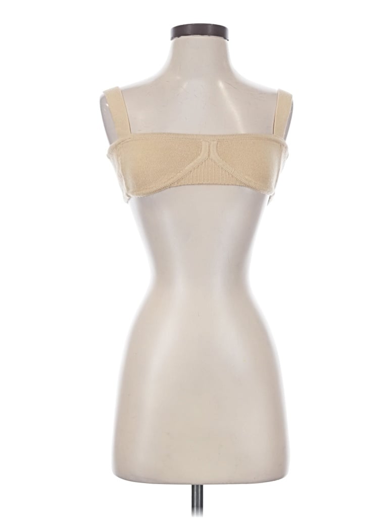 Pre-owned Danielle Bernstein Tank Top Tan Strapless Neckline Tops