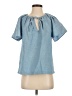 J.Crew 100% Cotton Blue Short Sleeve Blouse Size S - photo 1