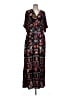 Easel 100% Rayon Paisley Black Casual Dress Size L - photo 1