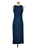 Uniqlo 100% Polyester Solid Blue Casual Dress Size M - photo 2