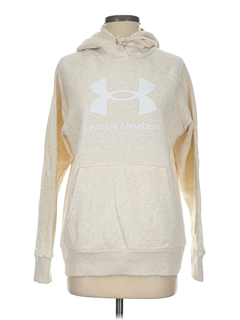 Pre-owned Under Armour Pullover Hoodie In Tan