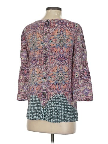 Maeve 3/4 Sleeve Silk Top (view 2)