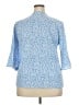 Unbranded 100% Polyester Blue 3/4 Sleeve Blouse Size XXL - photo 2
