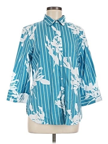 Chico's 3/4 Sleeve Button-Down Shirt (view 1)