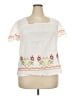 L.A. Blues White Short Sleeve Blouse Size 18 - photo 1