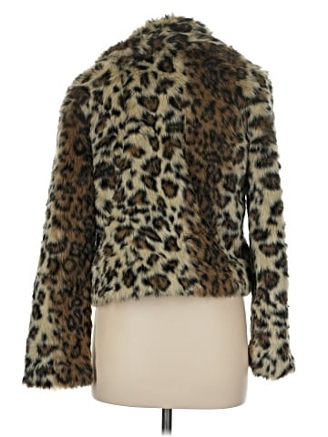 Black Rivet Faux Fur Jacket (view 2)