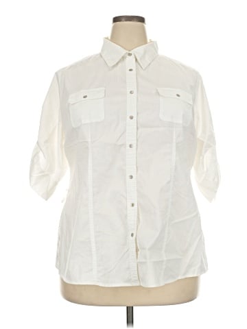 Cato 3/4 Sleeve Button-Down Shirt (view 1)