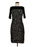 Chaps Animal Print Black Cocktail Dress Size L - photo 1