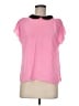 CeCe 100% Polyester Pink Short Sleeve Blouse Size M - photo 1