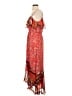 One September 100% Polyester Paisley Red Casual Dress Size XS - photo 5