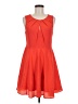 Express 100% Polyester Solid Orange Cocktail Dress Size 8 - photo 1