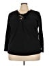 Torrid 100% Cotton Black Long Sleeve Top Size 3X Plus (3) - photo 1