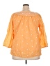 Talbots 100% Cotton Orange 3/4 Sleeve Blouse Size 2X - photo 2