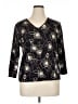 Apostrophe Black 3/4 Sleeve Top Size 16-18W - photo 1