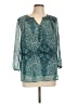 St. John's Bay 100% Polyester Teal 3/4 Sleeve Blouse Size L - photo 1
