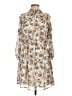 Eyeshadow 100% Polyester Paisley Ivory Casual Dress Size L - photo 1