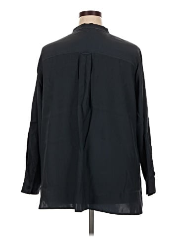 Lafayette 148 New York Long Sleeve Silk Top (view 2)