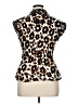 Sunny Leigh 100% Polyester Animal Print Brown Sleeveless Blouse Size XL - photo 2