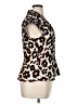 Sunny Leigh 100% Polyester Animal Print Brown Sleeveless Blouse Size XL - photo 4