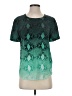 Equipment 100% Silk Teal Short Sleeve Top Size XS - photo 1