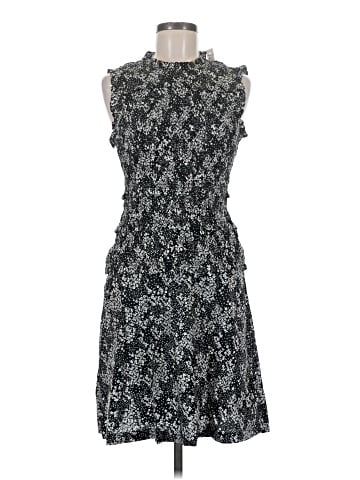 Madewell Smocked Crewneck Mini Dress in Floral (view 1)
