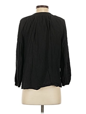 Madewell Floral Embroidered Smocked-Neck Raglan Top (view 2)