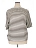 Missguided Stripes Gray Short Sleeve Turtleneck Size XL - photo 1