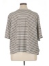 Missguided Stripes Gray Short Sleeve Turtleneck Size XL - photo 2